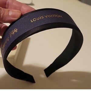 Louis Vuitton Navy and Gold Hairband